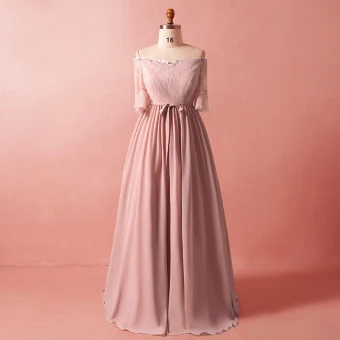 Classique Élégant Rougissant Rose Grande Taille Robe De Soirée 2018 Chiffon Appliques Dos Nu Soirée Robe De Ceremonie