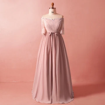 Classique Élégant Rougissant Rose Grande Taille Robe De Soirée 2018 Chiffon Appliques Dos Nu Soirée Robe De Ceremonie