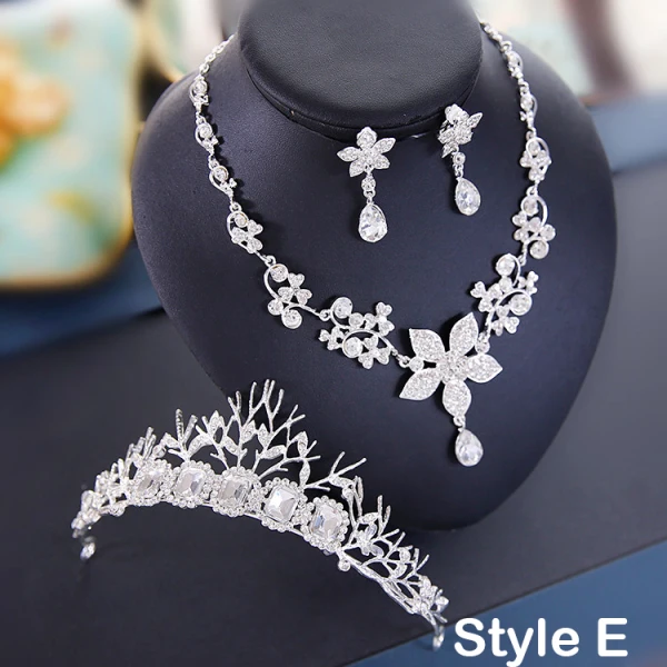 Fine 2017 Rød Sølv Krystall Rhinestone Metall Tiara Brudesmykker