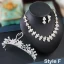 Fine 2017 Rød Sølv Krystall Rhinestone Metall Tiara Brudesmykker