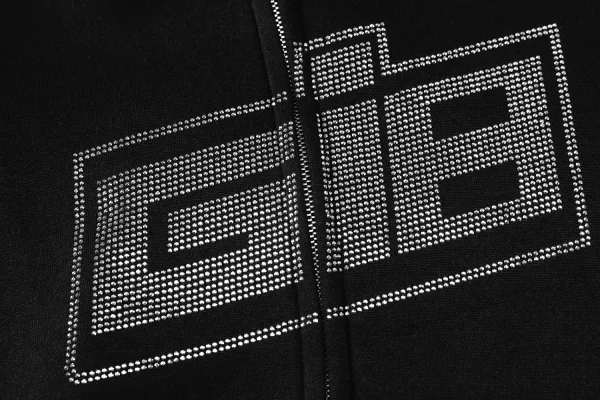 Comfortable White Rhinestone Tops Sweatshirts Letter Graphic Polyester Loose Hooded Street Wear Long Sleeve Zipper Hoodies 2021
