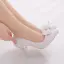 Élégant Blanche Perle Cristal Chaussure De Mariée 2025 Mariage 9 cm Talons Aiguilles À Bout Pointu Escarpins Talons Hauts