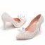 Élégant Blanche Perle Cristal Chaussure De Mariée 2025 Mariage 9 cm Talons Aiguilles À Bout Pointu Escarpins Talons Hauts