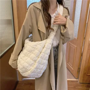 Unusual White Street Wear Ruffle Messenger Bag Women S Bags 2023