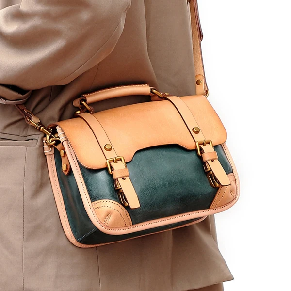 Vintage / Retro Burgundy Casual Leather Women's Bags Shoulder Bags Handbag 2022