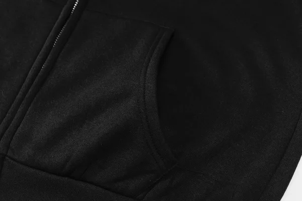 Comfortable White Rhinestone Tops Sweatshirts Letter Graphic Polyester Loose Hooded Street Wear Long Sleeve Zipper Hoodies 2021
