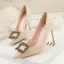 Fine Svart Rhinestone Aften Pumps 2022 9 cm Stiletthæler Spisse Pumps Høyhælte