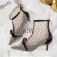 Fashion White See-through Spotted Womens Boots 2022 Street Wear Bow 6 cm Stiletto Heels Pointed Toe Boots