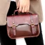 Vintage / Retro Burgundy Casual Leather Women's Bags Shoulder Bags Handbag 2022