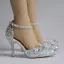 Charmant Multi-Couleurs Faux Diamant Cristal Chaussure De Mariée 2023 Bride Cheville 9 cm Talons Aiguilles À Bout Pointu Mariage Sandales Talons Hauts