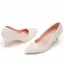 Elegant Pearl Beige Wedding Shoes 2023 7 cm Stiletto Heels Pointed Toe Wedding Pumps High Heels