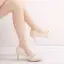 Elegant Pearl Beige Wedding Shoes 2023 7 cm Stiletto Heels Pointed Toe Wedding Pumps High Heels