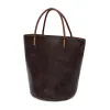 Vintage / Retro Casual Brown Leather Tote Bag Shoulder Bags Women's Bags 2022
