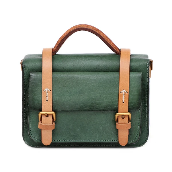 Vintage / Originale Vert Cuir Vêtement de rue Sacs Pour Femmes 2022 Sac fourre-tout Sacs à bandoulière