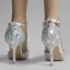 Charmant Multi-Couleurs Faux Diamant Cristal Chaussure De Mariée 2023 Bride Cheville 9 cm Talons Aiguilles À Bout Pointu Mariage Sandales Talons Hauts
