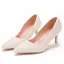 Elegant Pearl Beige Wedding Shoes 2023 7 cm Stiletto Heels Pointed Toe Wedding Pumps High Heels