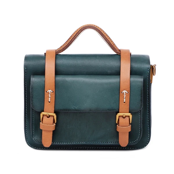 Vintage / Originale Vert Cuir Vêtement de rue Sacs Pour Femmes 2022 Sac fourre-tout Sacs à bandoulière