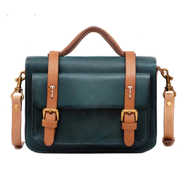 Vintage / Originale Vert Cuir Vêtement de rue Sacs Pour Femmes 2022 Sac fourre-tout Sacs à bandoulière