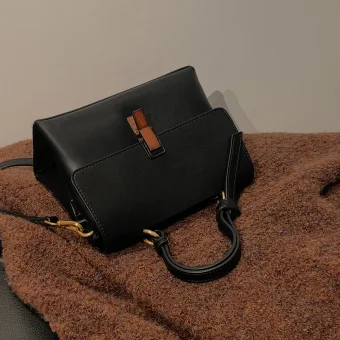 Vintage Retro Black Casual Leather Women S Bags Messenger Bag Shoulder Bags 2023