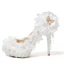 Luxury / Gorgeous White Wedding Appliques Beading Wedding Shoes 2018
