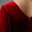 Luxury / Gorgeous Burgundy Mother Of The Bride Dresses 2020 Floor-Length / Long A-Line / Princess Long Sleeve V-Neck Backless Wedding Evening Party Wedding Party Dresses