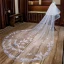 Chic / Beautiful White Royal Train Wedding Tulle Appliques Flower 4 m Wedding Veils 2018