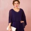Amazing / Unique Purple Plus Size Evening Dresses  2018 A-Line / Princess With Shawl Chiffon V-Neck Backless Beading Rhinestone Evening Party Formal Dresses