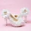 Luxury / Gorgeous White Wedding Appliques Beading Wedding Shoes 2018