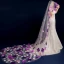 Fée Des Fleurs Violet Chapel Train Mariage Dos Nu Tulle Voile De Mariée 2018