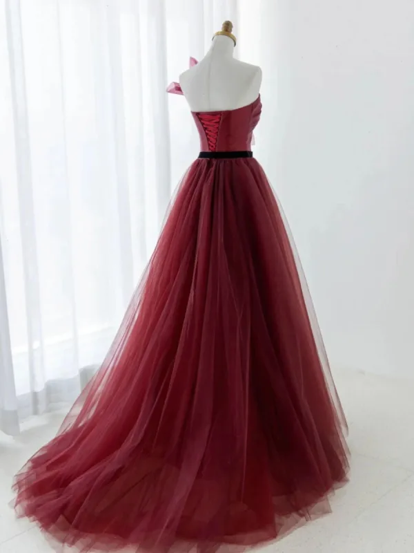 burgundy sash for dress Extra Long Burgundy Satin Sash Belt by Satin Swank® main image 0