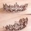 Vintage / Retro Khaki Bridal Jewelry 2017 Beading Crystal Handmade  Headpieces Metal Prom Accessories