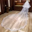 Romantic White Royal Train Wedding Tulle Star Appliques Wedding Veils 2018