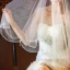 Chic / Beautiful White Short Wedding Veils 2020 Tulle Beading Crystal Pearl Wedding Accessories