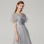 Scintillantes Bling Bling Gris Robe De Soirée 2020 Princesse Longue Manches Courtes V-Cou Étoile Glitter Paillettes Cocktail Soirée Robe De Ceremonie