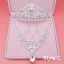 Fine Brudesmykker 2017 Sølv Krystall Rhinestone Metall Tiara Øredobber Halskjede