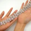 Unik Hvide Bryllup Skærf  2020 Satin Metal Håndlavet Beading Rhinestone Selskabs Galla Accessories