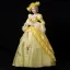 Vintage / Retro Medieval Yellow Ball Gown Prom Dresses 2021 Long Sleeve Square Neckline Floor-Length / Long 3D Lace Handmade  Embroidered Appliques Cosplay Prom Formal Dresses