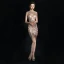 Modern / Fashion Champagne Short Party Dresses 2018 A-Line / Princess Spaghetti Straps Sparkly Backless Beading Sequins Cocktail Party Formal Dresses