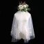 Fée Des Fleurs Blanche Courte Voile De Mariée Appliques Fleur Chiffon Mariage Accessorize 2019