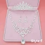Fine Brudesmykker 2017 Sølv Krystall Rhinestone Metall Tiara Øredobber Halskjede