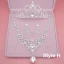 Fine Brudesmykker 2017 Sølv Krystall Rhinestone Metall Tiara Øredobber Halskjede