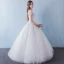 Chic / Beautiful Church Wedding Dresses 2017 White Ball Gown Floor-Length / Long Lace Appliques Flower Pearl Sequins V-Neck Backless 1/2 Sleeves