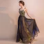 Sexy Noire Doré Bleu Roi Été Robe De Soirée 2018 Empire Bretelles Spaghetti Sans Manches Perlage Scintillantes Tulle Longue Dos Nu Robe De Ceremonie
