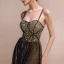 Sexy Noire Doré Bleu Roi Été Robe De Soirée 2018 Empire Bretelles Spaghetti Sans Manches Perlage Scintillantes Tulle Longue Dos Nu Robe De Ceremonie
