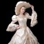 Vintage / Retro Medieval Bling Bling Ivory Ball Gown Prom Dresses 2021 U-Neck Zipper Up Floor-Length / Long Long Sleeve Lace Beading Sequins Cosplay Prom Formal Dresses