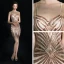 Modern / Fashion Champagne Short Party Dresses 2018 A-Line / Princess Spaghetti Straps Sparkly Backless Beading Sequins Cocktail Party Formal Dresses