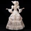 Vintage / Retro Medieval Bling Bling Ivory Ball Gown Prom Dresses 2021 U-Neck Zipper Up Floor-Length / Long Long Sleeve Lace Beading Sequins Cosplay Prom Formal Dresses