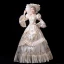 Vintage / Retro Medieval Bling Bling Ivory Ball Gown Prom Dresses 2021 U-Neck Zipper Up Floor-Length / Long Long Sleeve Lace Beading Sequins Cosplay Prom Formal Dresses