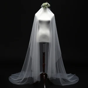 Sencillos Marfil 3 M Velo De Novia Elegantes Clásico Tul Chapel Train Boda Accesorios 2019