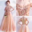 Flower Fairy Orange Prom Dresses 2017 Prom Tulle Appliques Backless Beading Embroidered Formal Dresses